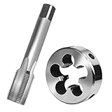 LgowithU Gewindeschneid und Gewindeschneideisen M18 X 1,5mm, HSS Metric Gewindebohrer Außengewindeschneider Set, M18 Rechtsgewinde Feingewinde Schneider und Schneideisen