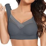 POIUIYQA BH Damen Ohne Bügel Push Up Seamless Komfort Sport BH Gepolstert Spitzen Bra Weich Nahtlos Stretch Bustier Mittel Halt Bügelloser Schlaf BH Klassische Top für Alltag Yoga Damen