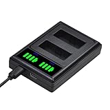 Erconsso Digitalkamera -Ladegerät, Kameratonladegerät - Batterieladegerät USB - Camcorder -Laden mit LED -Display, schneller Ladung, tragbarer Austausch für die Reise im Freien