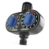 EMOS - mechanische Bewässerungsuhr mit 1 Ausgang - batteriebetriebene Bewässerungssteuerung bis 8bar, 35 l/min - manuell einstellbare Bewässerung 3-120min alle 1-72h - ideal für 1″ bzw. 3/4″-Gewinde