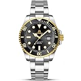 LN LENQIN Herren Uhr Edelstahl Uhren Herren wasserdichte Analog Quarzuhr Armbanduhrherren mit Datum Leuchtend Mode Freizeit Uhren für Männer