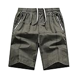 Gestreifte Shorts Herren Tasche Tether Cropped Pants Sportliche funktionale Cargohose Lange(Dunkelgrau,3XL)