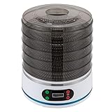 TFIANYNI Dörrautomat Lebensmittel, 5 Etagen, 350W obsttrockner maschine für Obst, Gemüse, Fleisch, Kräuter, Leise 40-50 dB, 28×32 cm, 35-70°C, 1-72h Timer, LED-Display, Überhitzungsschutz