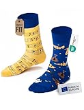 Many Mornings Unisex Music Notes Mismatched Socken, Multi-Color, 43-46