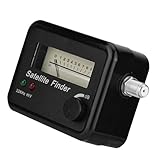 Digitaler Satellitenfinder, extrem empfindliches Messgerät für einfache Ausrichtung des Geschirrs, für Profis, ABS + Mental White Satellitenfinder für Nachtgebrauch