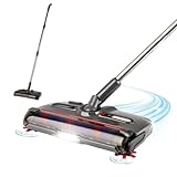 CLEANmaxx Akkubesen kabellos | Bodenfeger mit 1.200 U/min & 4 Bürsten | inkl. LED-Licht | Anti-Haar-System perfekt für Tierhaare | 60 Min Laufzeit | für Teppich, Fliesen & Laminat