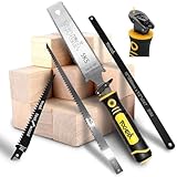 Magicbox 5 in 1 Japansäge, Metallsäge mit 4 150/250mm Sägeblatt, Japansäge Set zum Schneiden von Trockenbau, Holz, Kunststoff, Metall, Sperrholz, Auswechselbare Sägeblätter, Feinsäge, Zugsäge