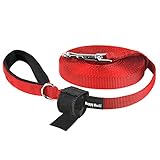 PETTOM Schleppleine für Hunde, 6m/10m/15m Robuste Hundeleine - Übungsleine mit Gepolsterten Griff, Trainingsleine Langlaufleine Langlebigem Nylon Übungsleinen Rot, 10m