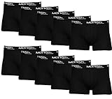 MERISH Boxershorts Herren 10er Pack / 15er Pack S-5XL Unterwäsche Unterhosen Männer Men Retroshorts 415 (410b 10er Set Schwarz, l)