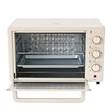 Minibackofen mit Umluft 22L Mini Ofen mit Backblech, Mini Backofen stufenlose Temperaturregelung bis 250°C,Kompakter Backofen inkl Umluft Pizzaofen Mini Ofen Klein Hähnchengrill mit Drehspieß