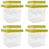 4 Set Aquarium Zuchtbox - Garnelen Aufzuchtbecken - Aquarien Aufzuchtbehälter - Fisch Isolation Box Multifunktionale Zuchttanks Brutkasten Inkubator Box | Für Kleine Fische, Garnelen, Clownfische, Gu
