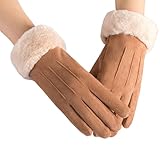 Damen Winter Touchscreen Handschuhe Thermo Handschuhe mit Fleece Gefütterte Strickhandschuhe Wollhandschuhe Winterhandschuhe Geschenk