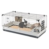 FERPLAST - Meerschweinchen Käfig - Hasenkäfig - Kaninchenkäfig - Häuschen und Zubehör Inklusive - Viel Platz für Kaninchen - Öffnenden & Modular 120 x 60 x h 50 cm - Krolik, 120