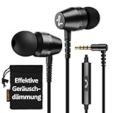 LUDOS OMNITONE Kopfhörer In Ear Kopfhörer mit Kabel und Mikrofon, 5 Jahre Garantie, In Ear Ohrhörer, 3,5 mm Klinkenstecker Earbuds, Satte Bässe Earphones, Headphones für iPhone, iPad, Huawei, Samsung