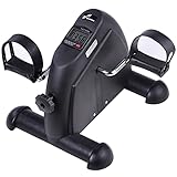 Sportneer Pedaltrainer für Senioren, Mini Heimtrainer mit LCD-Display, Fitnessgeräte für Zuhause – Tischfahrrad, Ergometer Senioren, Arm- und Beintrainer für Senioren mit Anti-Rutsch-Matte
