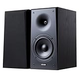 VEVOR Passive Regallautsprecher, 300 W, Stereo Audio Lautsprecher mit 165,1 mm Tieftöner & 25,4 mm Hochtöner, abnehmbarem Gitter, 55 Hz-20 kHz Frequenzgang, Holzgehäuse, für Heimkino (1 Paar)