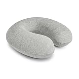 Amazon Basics Halbkreisförmig Nackenkissen aus Memoryschaumstoff, Grau