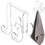Haken für Duschtür, doppelseitig, Handtuchhaken, Badezimmer, platzsparend, Organizer für Duschtuch, Handtuchhaken