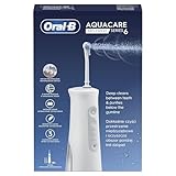Oral-B AquaCare Pro-Expert Serie 6 Irrigator mit Oxyjet-Technologie, 3 Endstücke, 2 Arten von Wasserstrahlen, Weiß