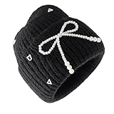 Limtula Dicker Totenkopf-Hut für Outdoor-Aktivitäten, Hut mit Schleife, Unisex, Hut, Perlen, Totenkopfkappen, 2000er Jahre, Schwarz
