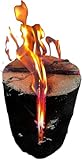 2x Buri Schwedenfeuer mit 25cm Höhe und 17-24cm Durchmesser I Schwedenfackel für Outdoor-Spaß bis zu 2 Stunden I Finnenfackel für Lagerfeuerromantik und als Outdoor Kochstellen Baumfackel Gartenfackel