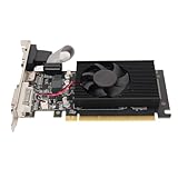 Dpofirs GT610 2 GB Grafikkarte, GT 610 2G DDR3 64 Bit, Desktop-Grafikkarte für Unternehmen, Büro, PCI E 1,1 X 16, DVI, VGA, HDMIs, PC-Grafikkarte, Einzelner Lüfter