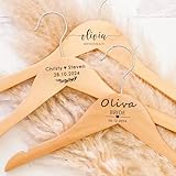 Personalisierter Braut-Kleiderbügel, Personalisierte Gravierte Holz-Kleiderbügel for Hochzeit, Hochzeitstag, Personalisiertes Detail, Braut, Brautjungfer, Bräutigam, Geschenk, Kleid