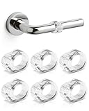 BAIPOK 6er Set Transparente Türstopper Klinke, Hochelastische Türgriff Schutz, Schutz für Wände und Möbel, 18mm