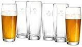 Ritzenhoff & Breker Bierglas-Set Willi 500 ml, 6-teilig, Glas, Farblos (Transparent), Durchsichtig