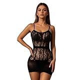 Twinice Fischnetz Dessous für Frauen Fischnetz Bodysuit Spitze Bodysuits Sexy Babydoll Nachtwäsche