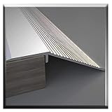 ZJIEX Übergangsprofil Höhenausgleich 20mm/ 40mm, Übergangsschiene Aluminium Übergangsleiste, ​Bodenprofil Alu Silber, Böden Überbrücken Die Lücke (Color : L 90cm (3ft), Size : H 40mm (1 3/5in))