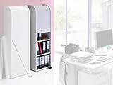 möbelando Rolloschrank Jalousienschrank Büroschrank Schrank Aktenschrank Organizer I Weiß matt/Weiß
