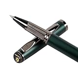 Tintenroller mit flüssiger Tinte,Metallstift, sanftes Schreiben, stilvolles Design, müheloses Schreiben, Luxus-Stifte mit Geschenketui für Männer und Frauen mit 2 Minen (Grün)