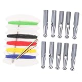 BESPORTBLE 10 Stück Regenschirm Perlenzubehör regenschutz kunststoffperlen Regenschirmteile Regenschirmzubehör Langgriff Regenschirm Langstreifen grünes Grau grün grau Tuch Plastik Light Grey