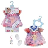 Baby Annabell Sweet Dreams Nachthemd 43cm, Puppennachthemd mit Plüschkragen, Hausschuhen und Traumfänger, für 43 cm Puppen, 709580 Zapf Creation