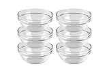 Luminarc, Serie Empilable, Schüssel 12 cm, im 6-er Set, Glas, stapelbare Salatschüsseln in zeitlosem Design