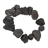 Veemoon Poröser Schwarzer Vulkanstein für Garten Landschaftsbau Aquarium Dekoration Atmungsaktiv Fördert Pflanzenwachstum Vielseitig als Vase Füller Lavastein für Sukkulenten und