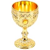 Tofficu Retro Likörbecher aus Verschleißfestem Glas Kompakter 30 Ml Schnapsbecher mit Goldener Prägung Wiederverwendbar für Weinliebhaber zu Hause und Büro