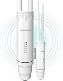 WONLINK Outdoor WLAN Access Points, AC1200 Wetterfeste Outdoor WLAN Repeater Dualband Outdoor Wireless WLAN Access Point mit PoE-betrieben, IP66 Wasserdicht, Unterstützung von Repeater/AP/Router Modus