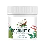 Kokosöl Haare Creme | 100g Kokoscreme Haarspülung | Bio Feuchtigkeitsspendend Kokosöl Schützendes Spülung Haare | Pflegendes Spliss Kokosbutter Haarcreme für Haarkur Extrem Geschädigtes