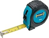 HAZET Maßband 2154N-2 I 2 Meter, reduziertes Abknickverhalten und widerstandsfähige Beschichtung, automatisches Einziehen durch Qualitätsfeder und doppelte Bandmaß Beschriftung