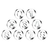 Edelstahl Donut Pan-Non-Stick Hob mit 0-8 Zahlen | Gebäckform für hausgemachte Donuts Donuts Kuchen Torten und Desserts, praktisches Küchenutensilien