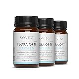 sovita Flora Opti Kapseln | 100 Mrd. KBE mit 23 probiotischen Bakterienstämmen & Akazienfaser | mit Vitamin B2 & B6 für Immunsystem, Darm & Schleimhäute | 90 Kapseln (3)