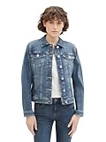 TOM TAILOR Damen Basic Jeansjacke, 10120 - Used Dark Stone Blue Denim, L