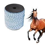 BlyeMichdi 500m Weidezaunlitze, Weidezaun Elektrozaun Litze Weidezaunseil, Litze Weidezaun Pferde, Elektrozaunseil Edelstahl Leitfähiges Zaunseil, Elektrozaunzubehör für Farm Ranch, 6 x 2mm Dirigent