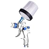 Fafeicy 1, 4 Mm 1, 7 Mm 2, 0 Düsen Aluminiumlegierungspray mit 600 Ml Tassenkapazität für PVC-Materialfarbe, Breites Muster 160-240 Schal-Schweißpolster Hemd Hemse Hals Liner (Blue)