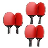 POPETPOP 3 Sätze Schläger mit rutschfestem Griff tischtenniskellen Table Tennis bat Profi-Tischtennisschläger Tischtennisnetz Pongschläger Tischtennisschläger für das Training Hölzern