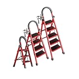 Rutschfester Klapptritthocker, Klappleiter Mit Stauraum, Stabiler Tritthocker Mit Rutschfestem, Breitem Pedal, for Arbeiten Im Innen- Und Außenbereich(4 Step)