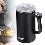 Milchaufschäumer Elektrisch 4 in 1 Automatischer Milchaufschäumer 350ml Milchdampfer Heiß & Kalt Milchaufschäumer Dampfgarer Milchwärmer Leiser Betrieb Leiser Betrieb für Kaffee Latte Heiße Schokolade