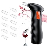 Alkoholtester, Alkoholtester Polizeigenau, Promilletester mit 10 Mundstücke, Tragbarer Alkoholtester,Promille Messgerät Mit Digitalem LCD-Bildschirm für den Einsatz zu Hause oder auf Partys